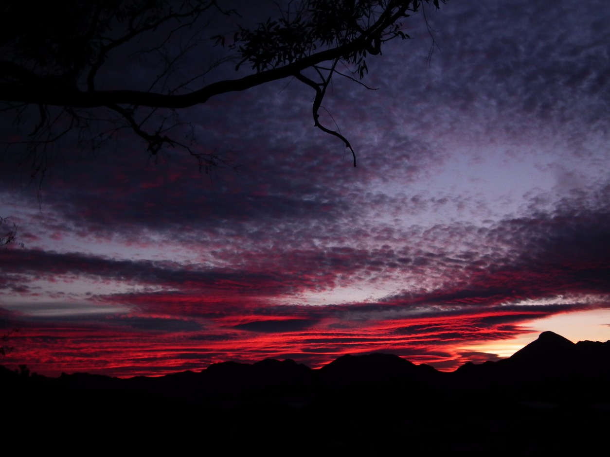 Rings Of Fire, Red | Purple | Sky | Night | Sunset | Mountain | Evening