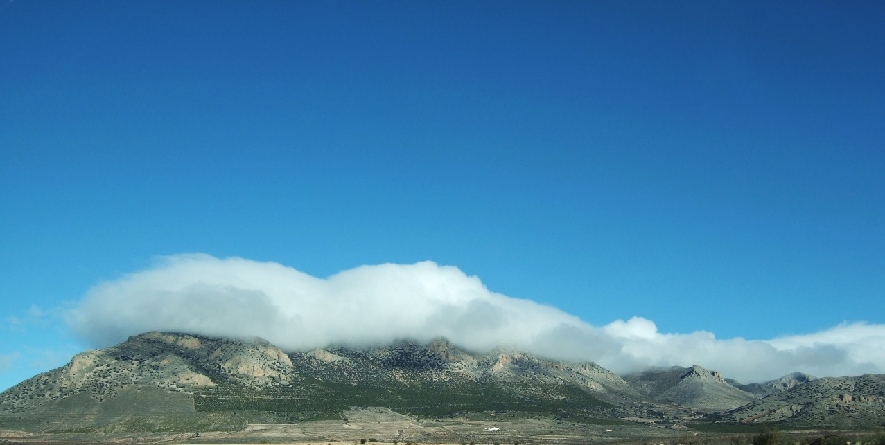 Low clouds, Cloud | Winter | Sky | Blue | White | Scenery | Mountain | Spain | Granada | Travel | Weather