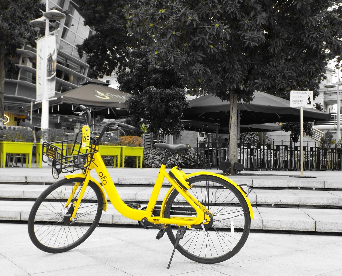 Yellow Bike For Sharing, Object | Bike | Wheel | Yellow | City | Transport | Green | Exercise | Singapore