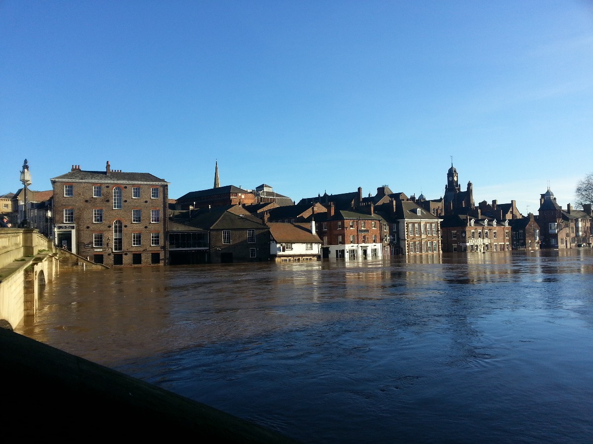 York Floods - Towns, Cities & Places, River | City | Water | Building | Weather | Places | Sky | Blue | Roof | Bridge