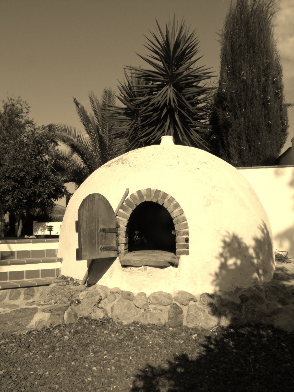 Horno oven, Oven | Stone | Cooking | Spain | Wood | Black | Black and White | Sky | Travel | Al Fresco | Antique