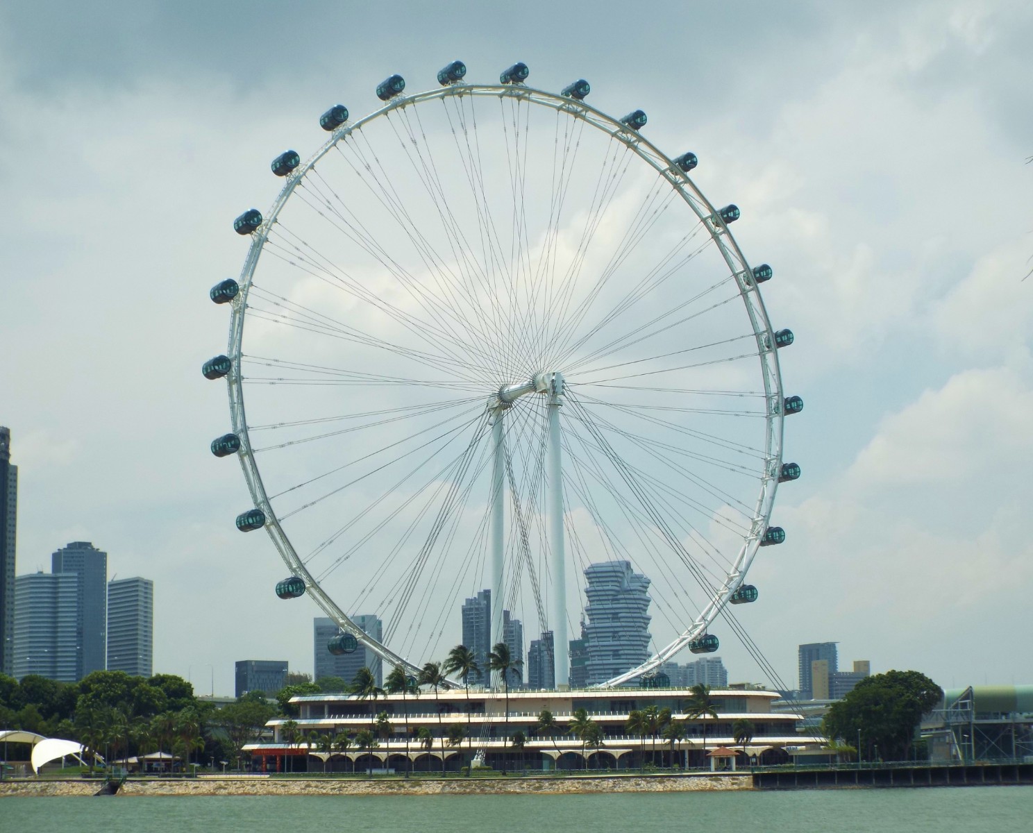 Singapore flyer, Structure | Wheel | Passenger | Sky | River | Metal | Pods | Architecture | City | Singapore | Glass | Travel