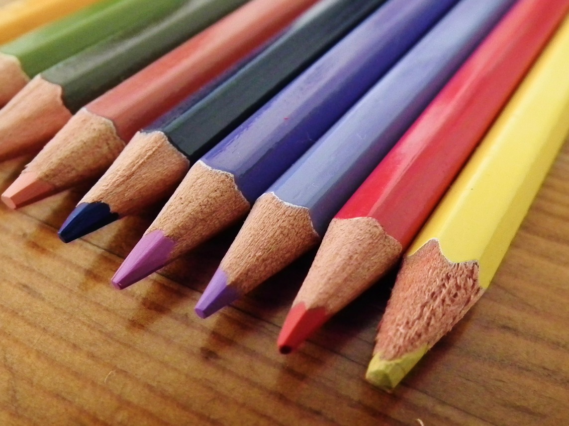 Colouring Pencils, Colour | Wood | Activity | Red | Yellow | Green | Purple | Brown | Macro