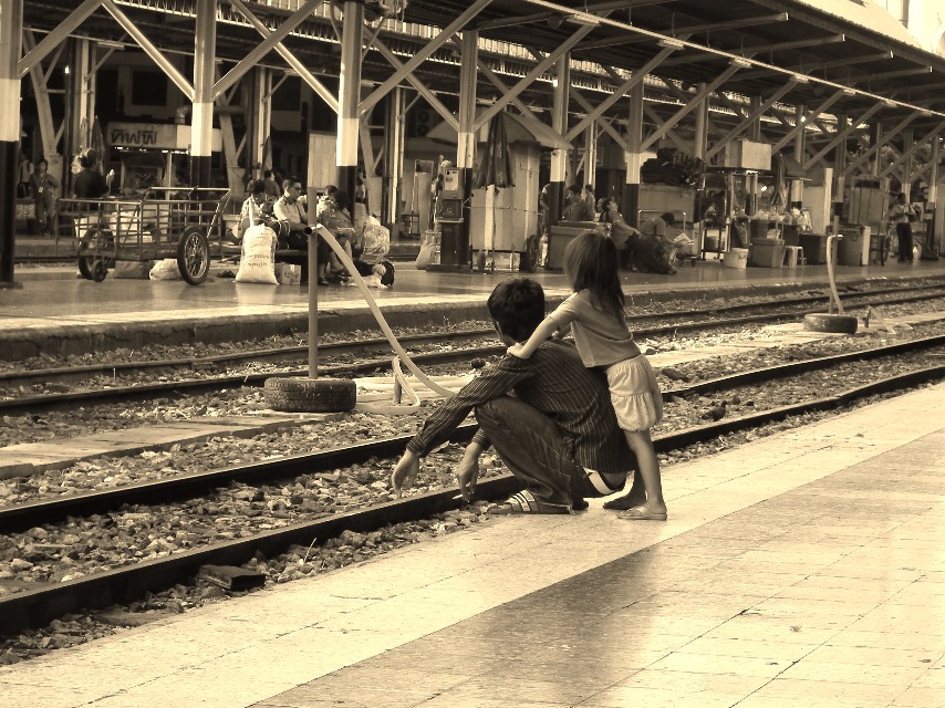 Waiting For A Train, People | Train | Station | Track | Travel | Transport | Bangkok | Thailand