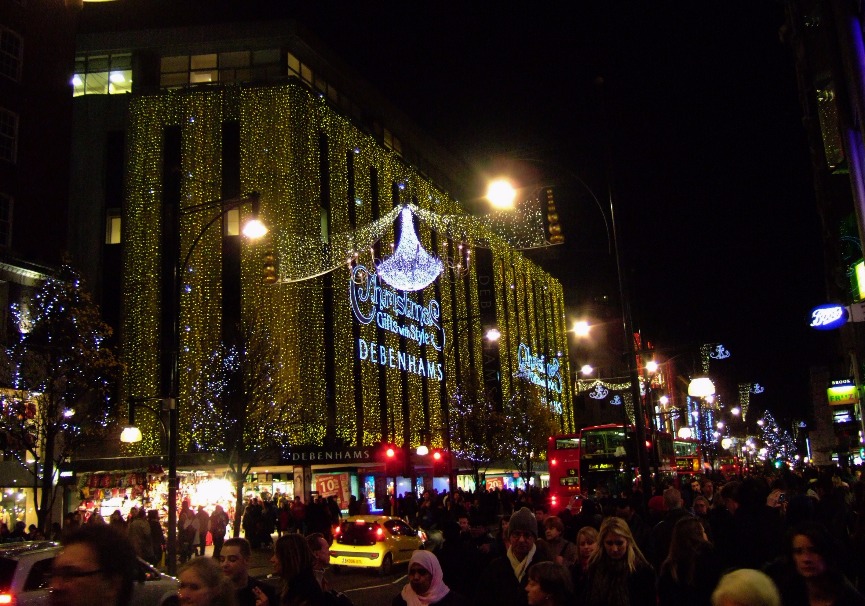 Oxford Street, People | Light | Colour | Night | Christmas | London | City | Crowds | UK | Street